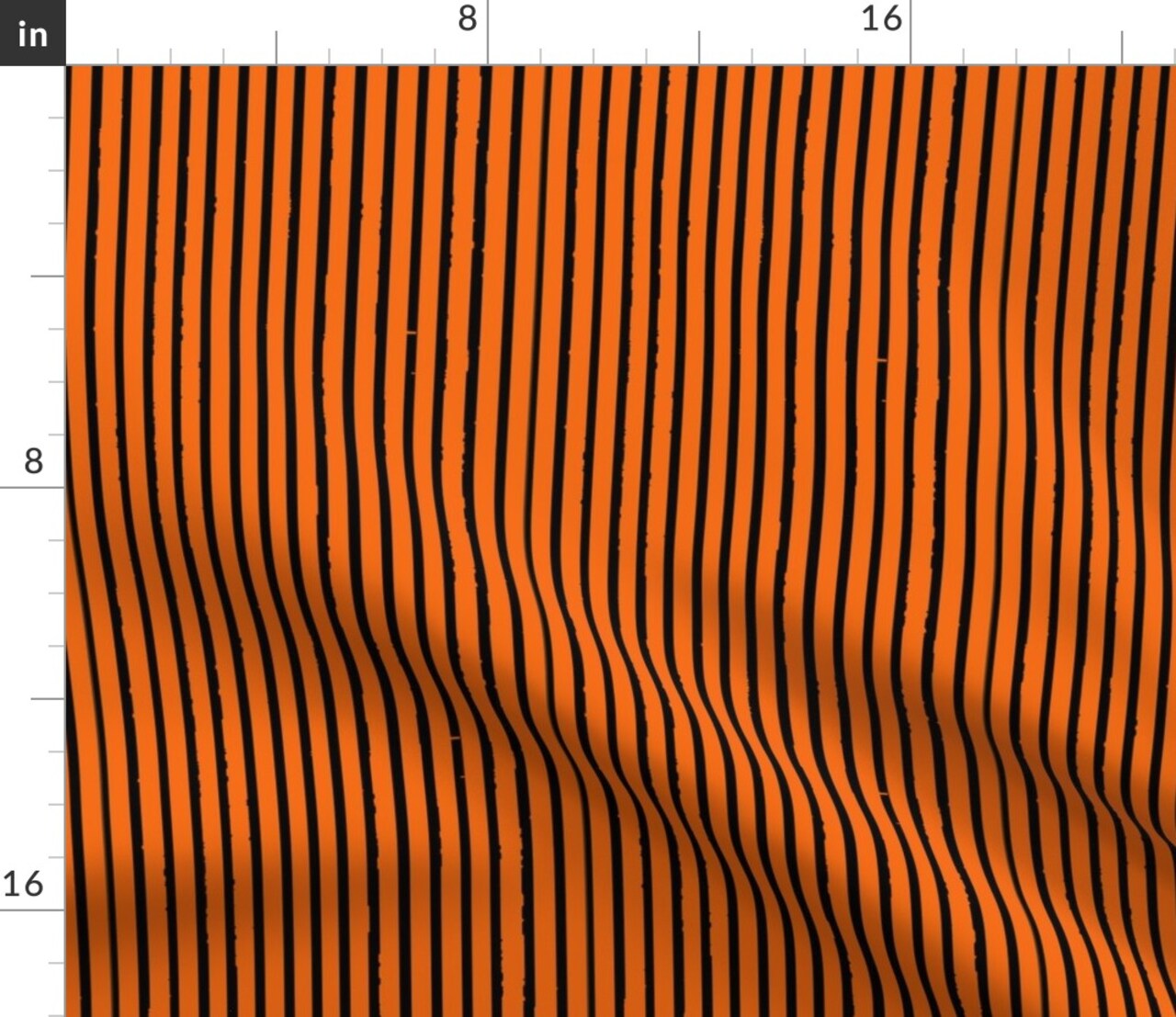 Pumpkin Orange Black Tiger Stripes Stripe Halloween Fall Colors Nautical Custom Printed Fabric by Spoonflower Various Fabrics by the Yard or Fat Quarter